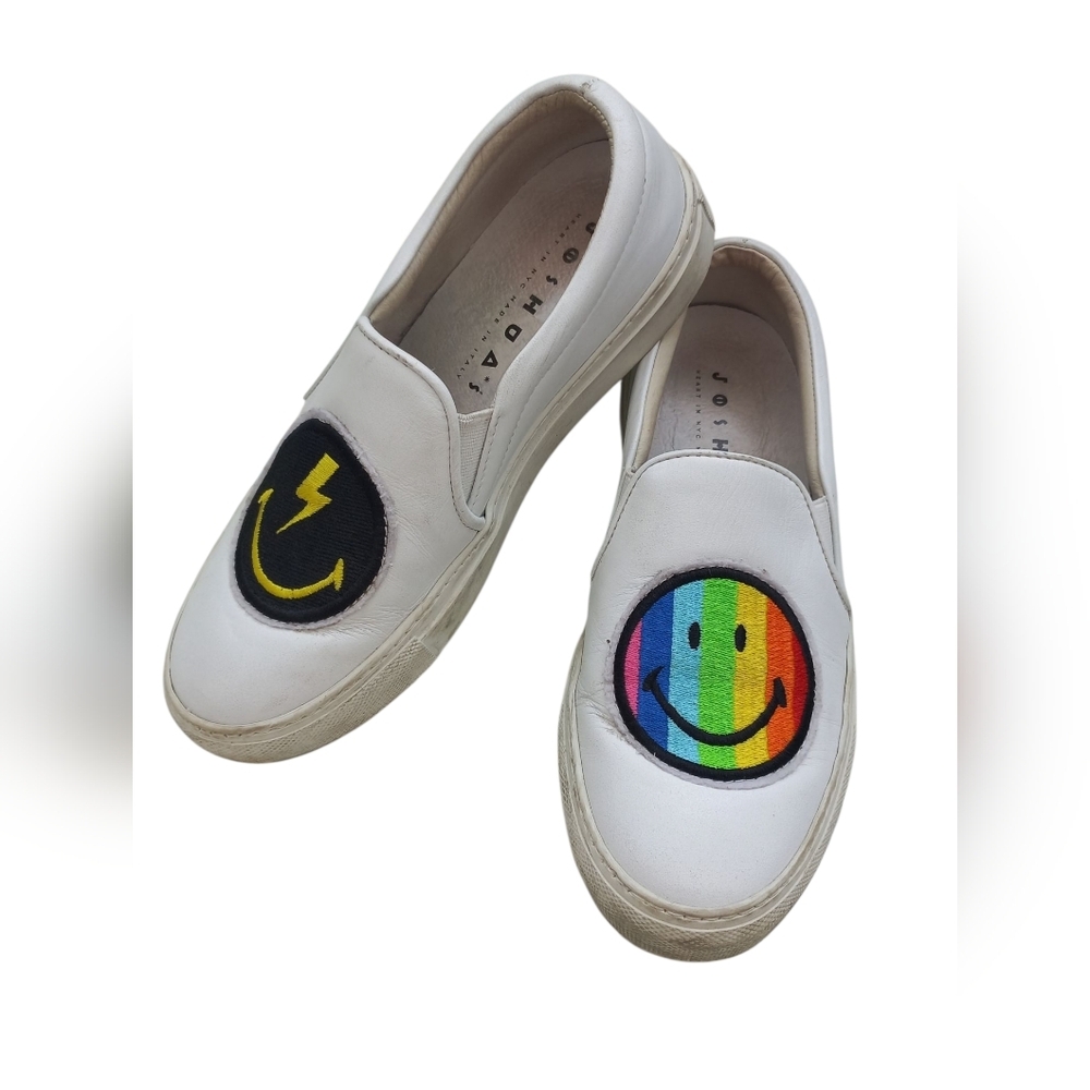 Joshua's Sanders Women’s Rainbow Smile White Slip-On Shoes Size 35 EU